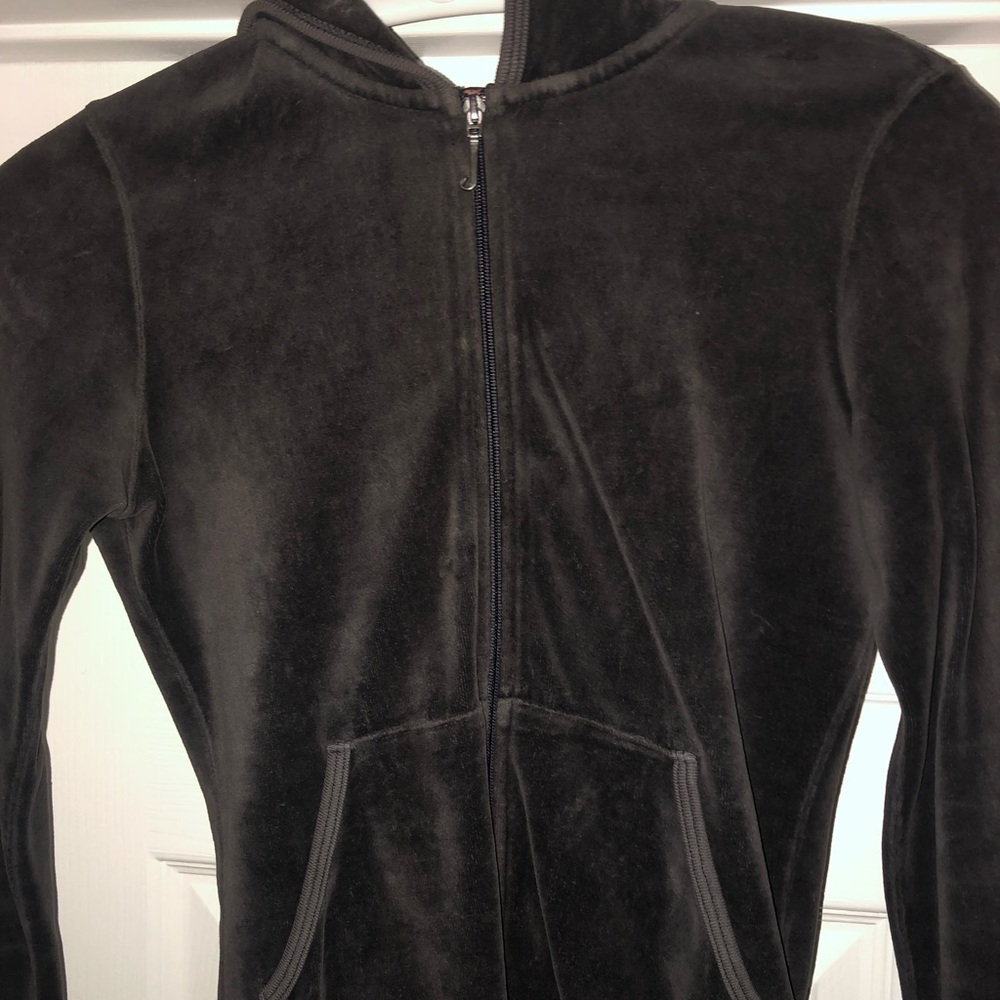 Juicy Couture velour hooded zip-up